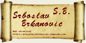 Srboslav Brkanović vizit kartica